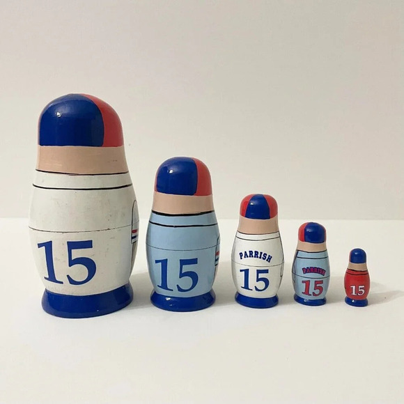 Babooshkah Nesting Doll  Montreal Expos Larry Parrish 5 Piece Set - Picture 7 of 16